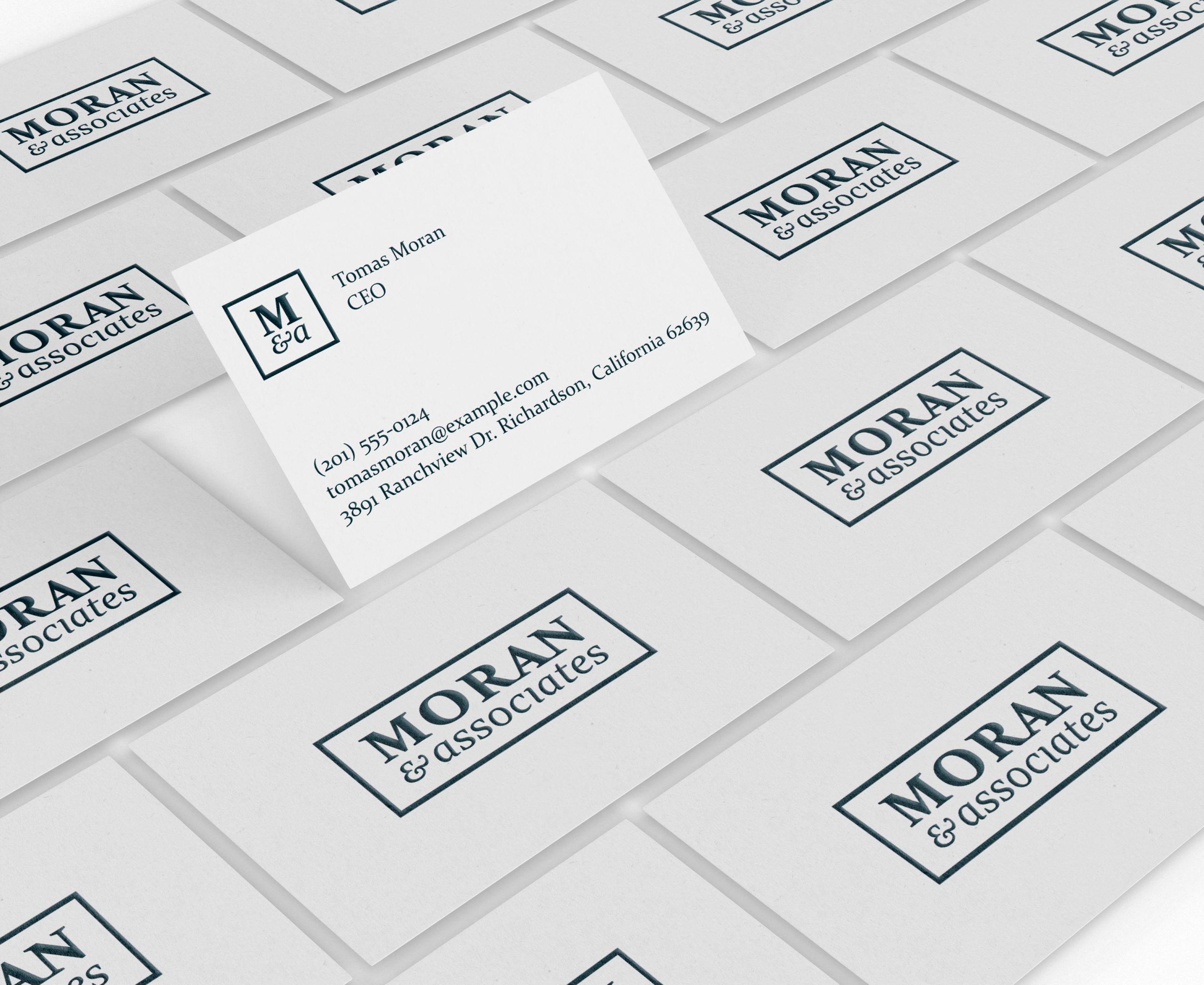 Aplicación principal de la identidad de Moran and Associates