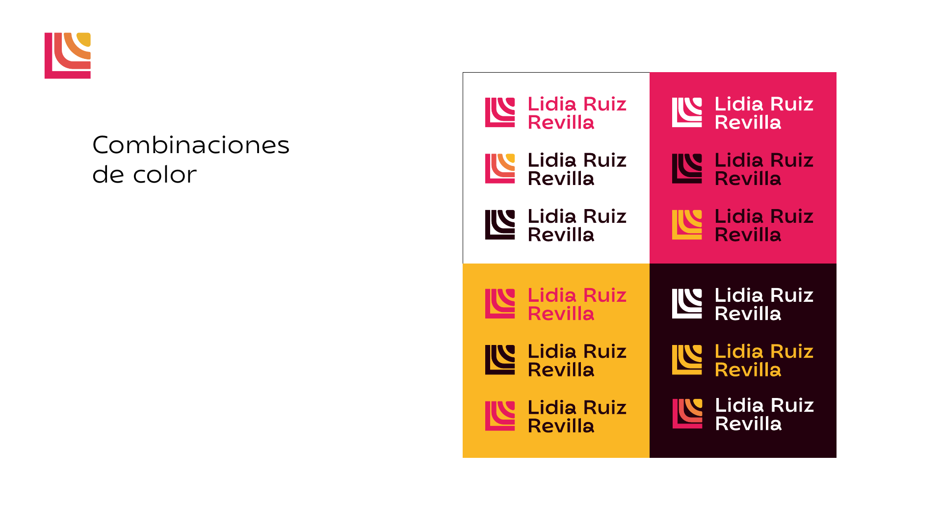 Color combinations of the Lidia Ruiz Revilla visual system